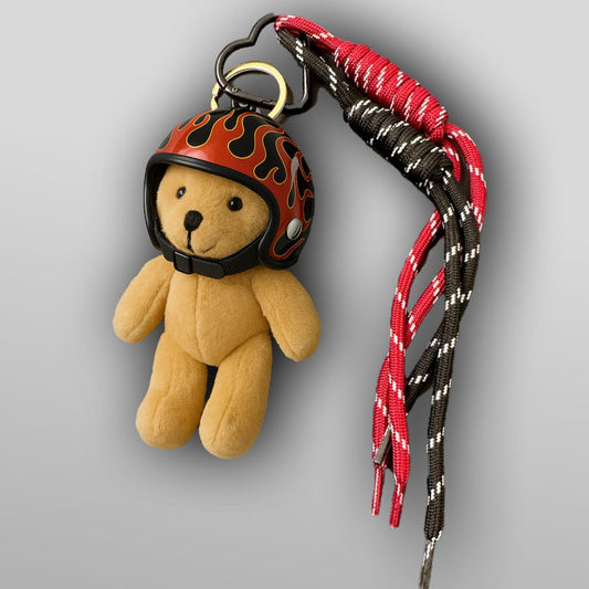 Portachiavi Orsetto con Casco Fiamme